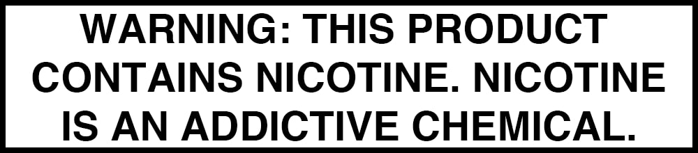 WARNING: This product contains nicotine. Nicotine is an addictive chemical